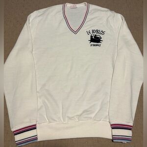 True Vintage Le Byblos St. Tropez V Neck Sweater Made in France Tilt Tag Men’s L